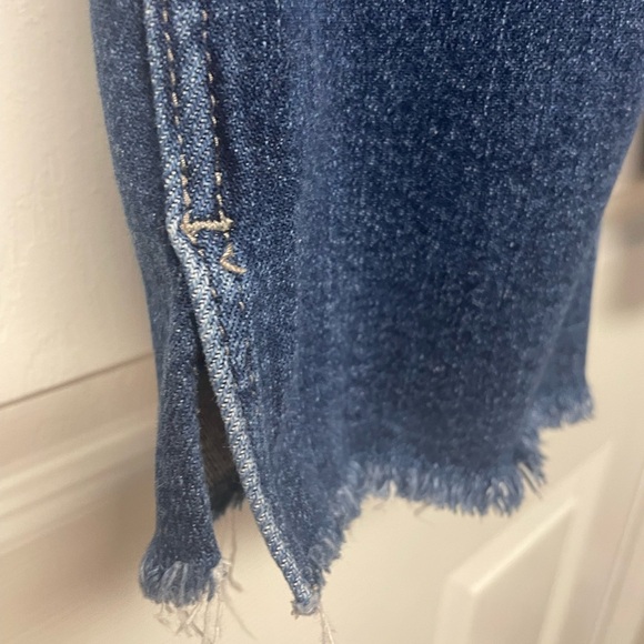 NWOT Judy Blue Straight High Rise Crop Slit Raw Hem Jeans Size 5/27 stretch - Picture 7 of 10